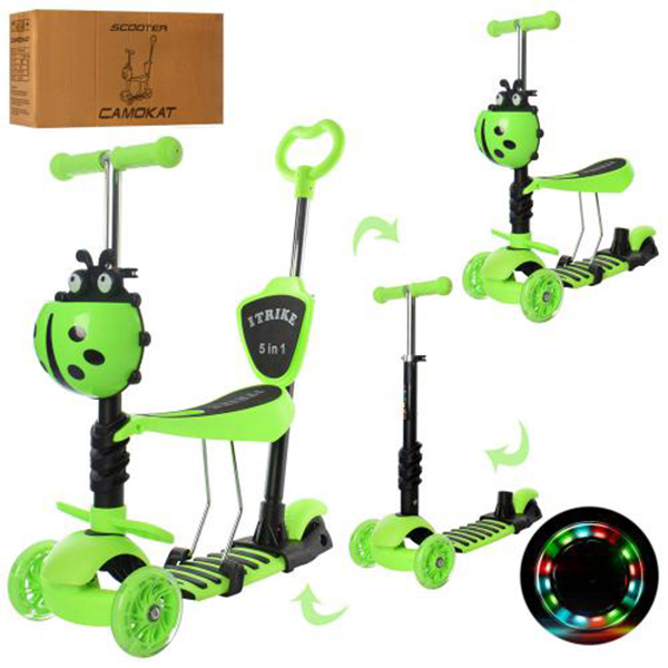 Самокат 5в1 iTrike Maxi JR 3-026-GR (green) Самокат 5в1 iTrike Maxi JR 3-026-GR (green)